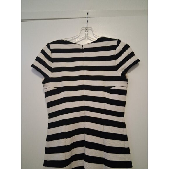 Boden Maggie Ottoman Short Dress Black & White Striped A-Line 2P Nautical - Picture 7 of 7